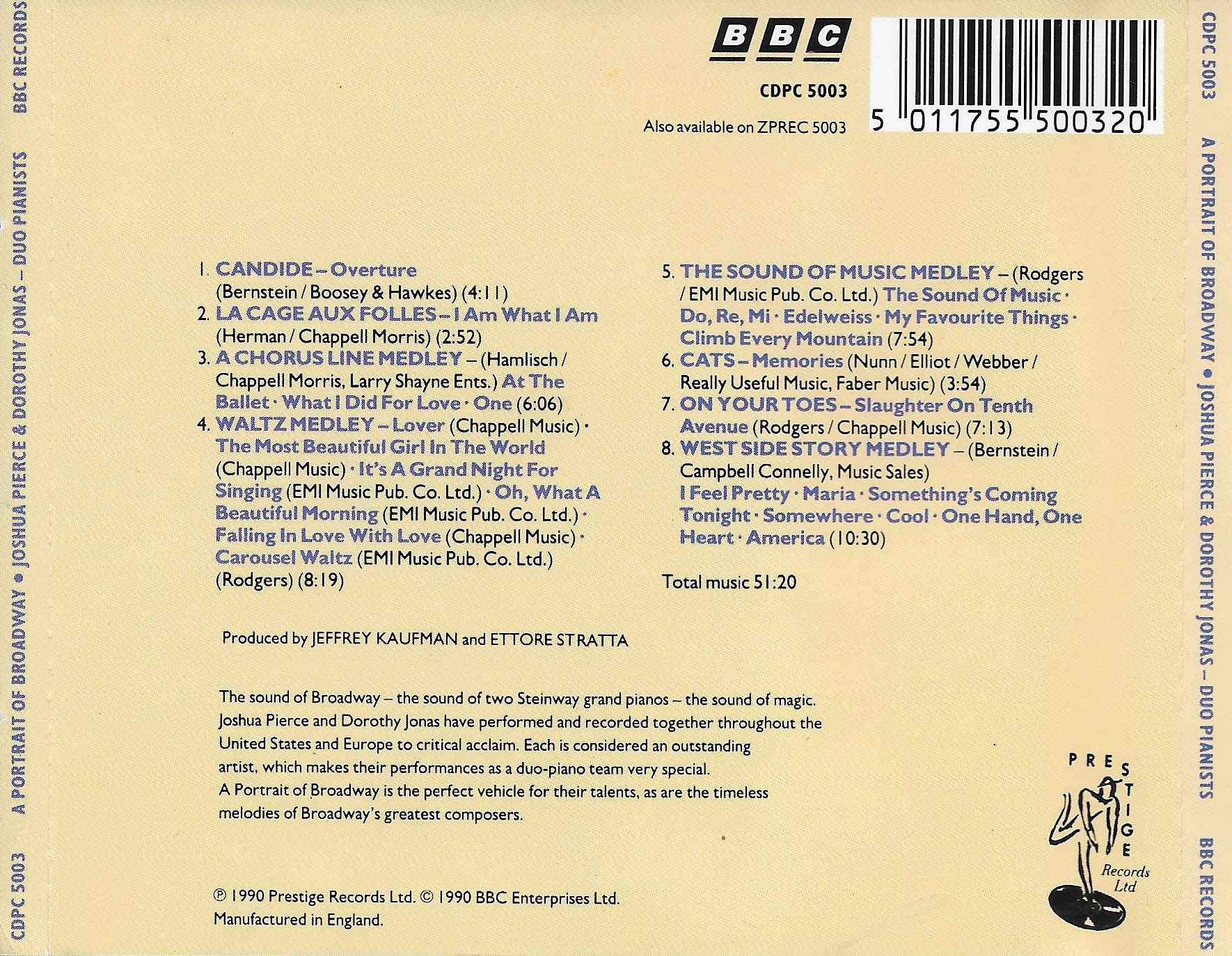Back cover of CDPC 5003